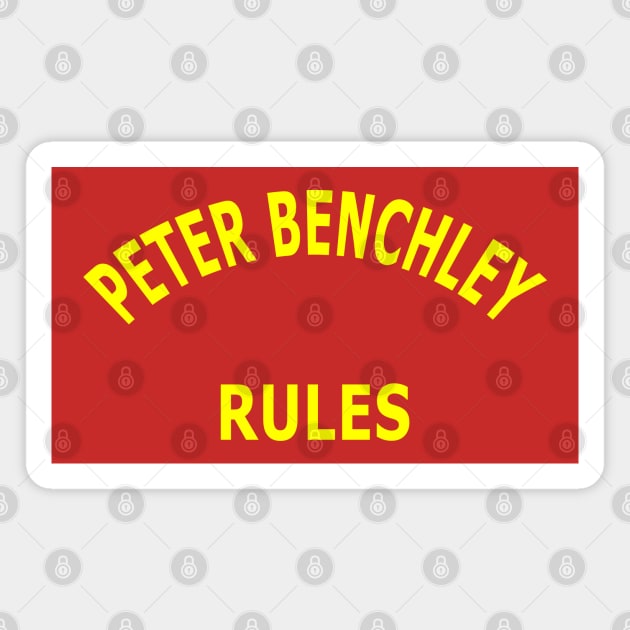 Peter Benchley Rules Magnet by Lyvershop